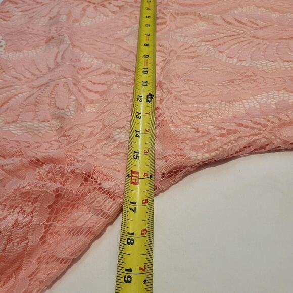 Lace cocktail Dress With Bell Sleeves Size M Coquette Feminine Romantic Boho - Picture 4 of 7